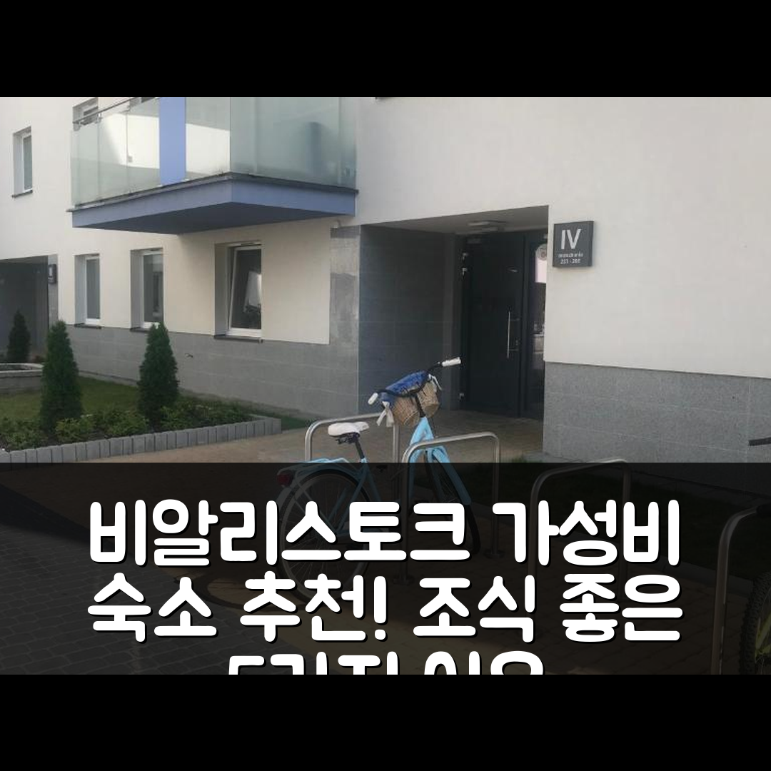 비알리스토크 숙소 여행 호텔 추천 아파트먼트 로드지니 | 가성비와 조식이 뛰어난 5가지 이유