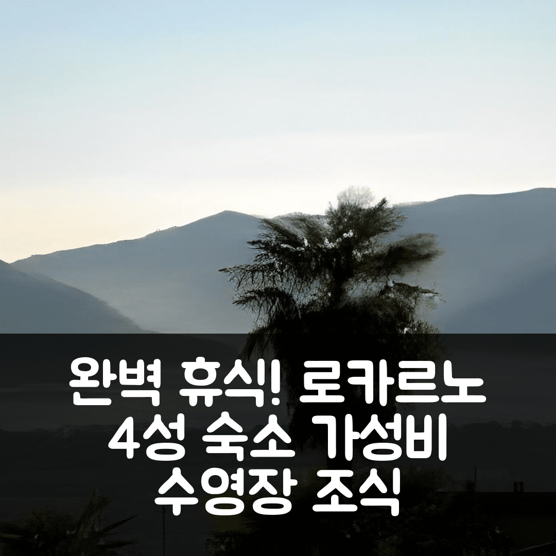 로카르노 숙소 여행 호텔 추천 카사 콜리나 | 가성비 좋은 4성급 조식과 수영장으로 완벽한 휴식 5가지 팁